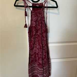 Old Navy Burgundy Paisley Dress